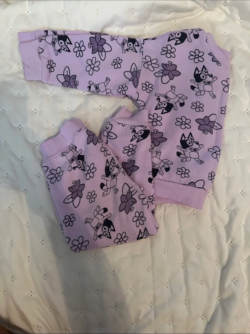Kids' Lavender bluey sweat pant set
